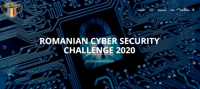 24 octombrie / ROMANIAN CYBER SECURITY CHALLENGE 2020