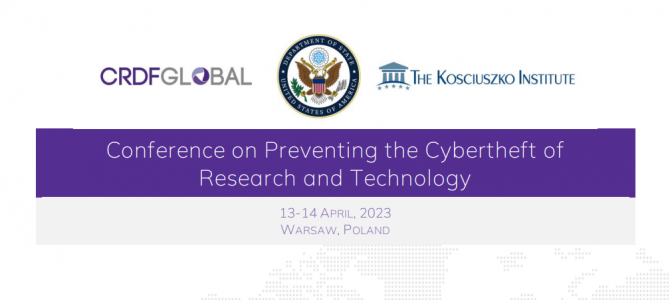 13-14 aprilie / Romania participa cu o delegatie numeroasa la Conferinta Internationala “Preventing the Cybertheft of Research and Technology” organizata la Varsovia de Departamentul de Stat al Statelor Unite ale Americii, CRDF GLOBAL si Institutul Kosciuszko