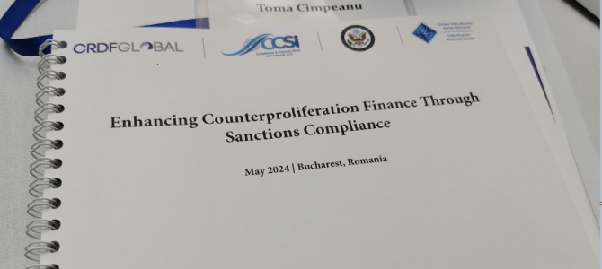 Departamentul de Stat al Statelor Unite, Centru Euro-Atlantic pentru Rezilienta si CRDF Global – Enhancing Counterproliferation Finance through Sanctions Compliance