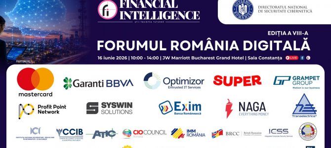 Financial Intelligence, cu sprijinul Directoratului Național de Securitate Cibernetică, organizează cea de-a VIII-a ediție a FORUMULUI ROMÂNIA DIGITALĂ, pe 16 iunie 2026, de la ora 10:00, la JW Marriott Bucharest Grand Hotel Financial Intelligence, cu sprijinul Directoratului Național de Securitate Cibernetică, organizează cea de-a VIII-a ediție a FORUMULUI ROMÂNIA DIGITALĂ, pe 16 iunie 2026, de la ora 10:00, la JW Marriott Bucharest Grand Hotel